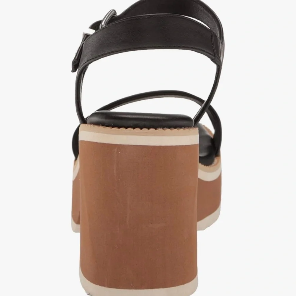 Dolce Vita Nelson Black and Brown Platform Sandals - Picture 3 of 11